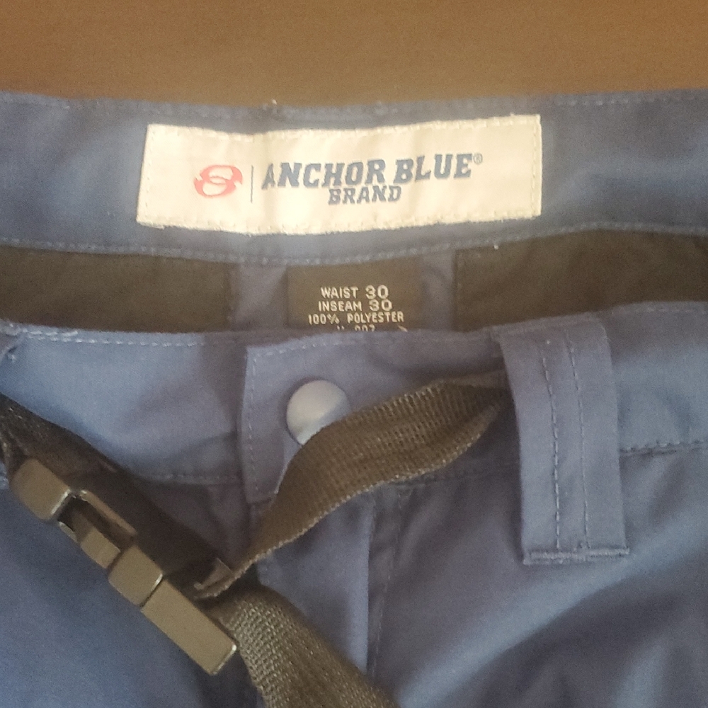Men/woman Anchor Blue Navy Trousers with Black Belt